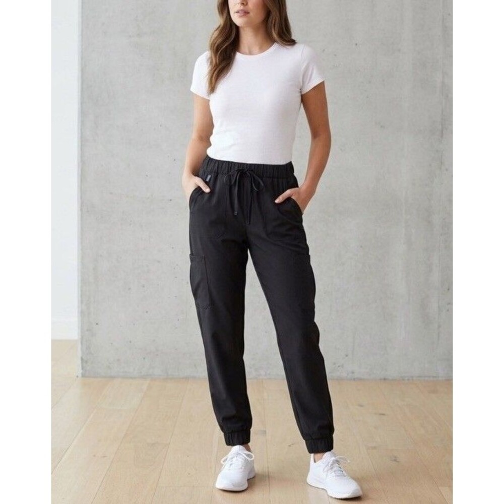 Hanes Comfort Fit Women's Black Cargo Jogger Pants - Size S/P